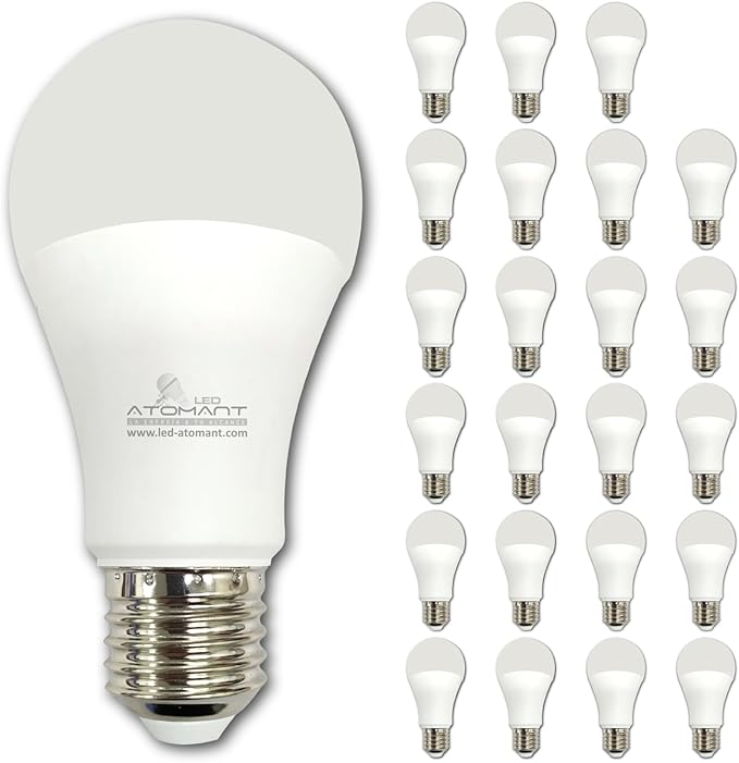 24 Pack A19 LED Bulb 9W 800 Lumens, 2700K Soft White, 110V E26 Base (60W Incandescent Replacement)