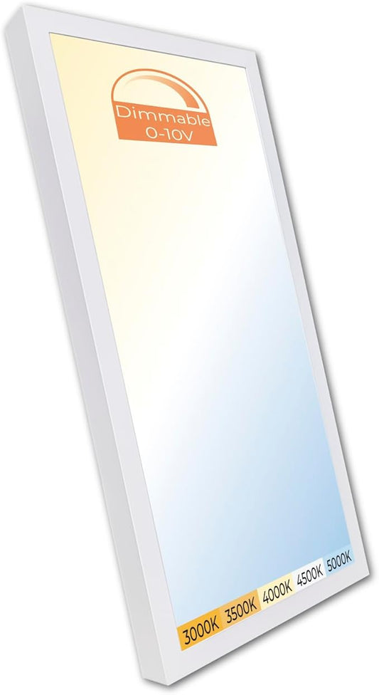 1x2 LED Surface Mount Panel Light 40W 4000LM, 5CCT