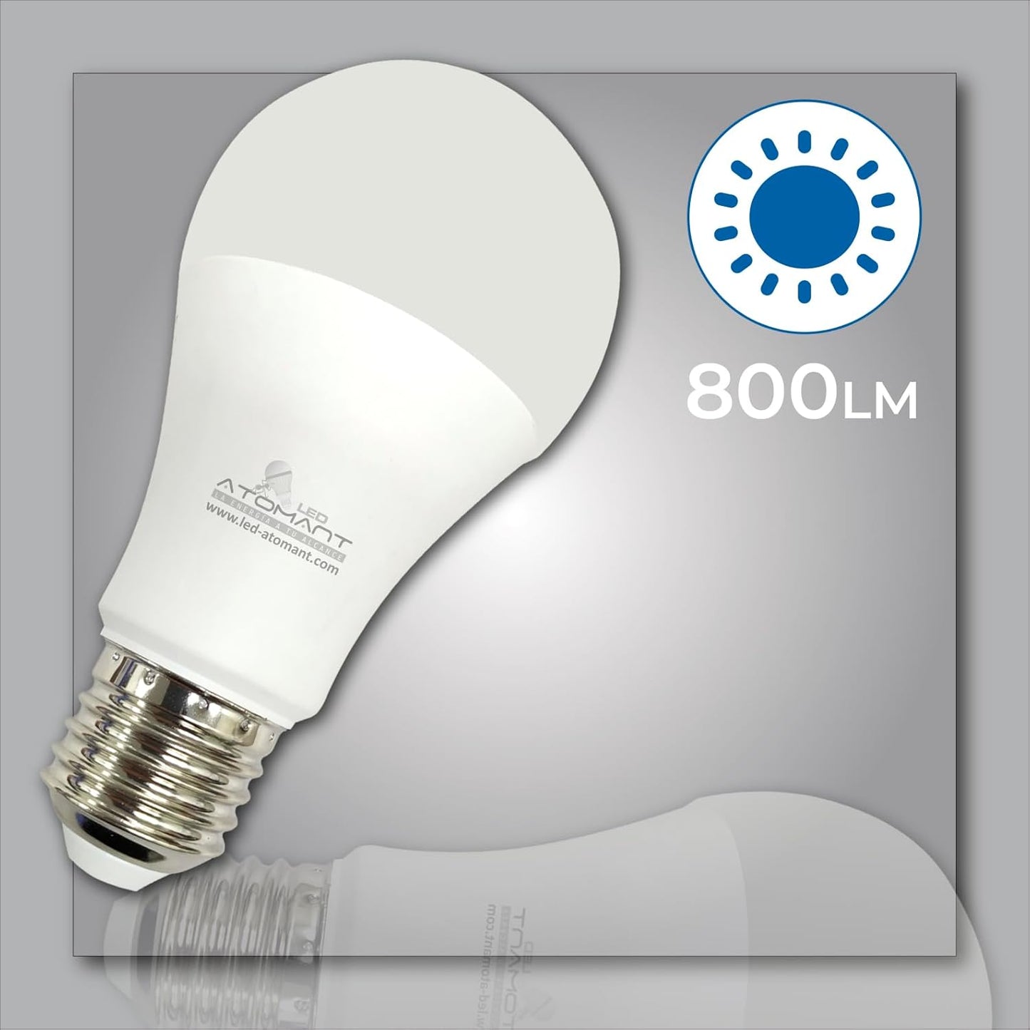 12 Pack A19 LED Bulb 9W 800 Lumens, 2700K Soft White, 110V E26 Base (60W Incandescent Replacement)