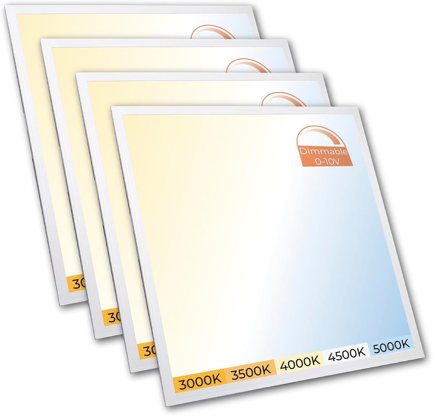 4 Pack 2x2 LED Flat Recessed Panel Light 48W 5000LM, 5 CCT