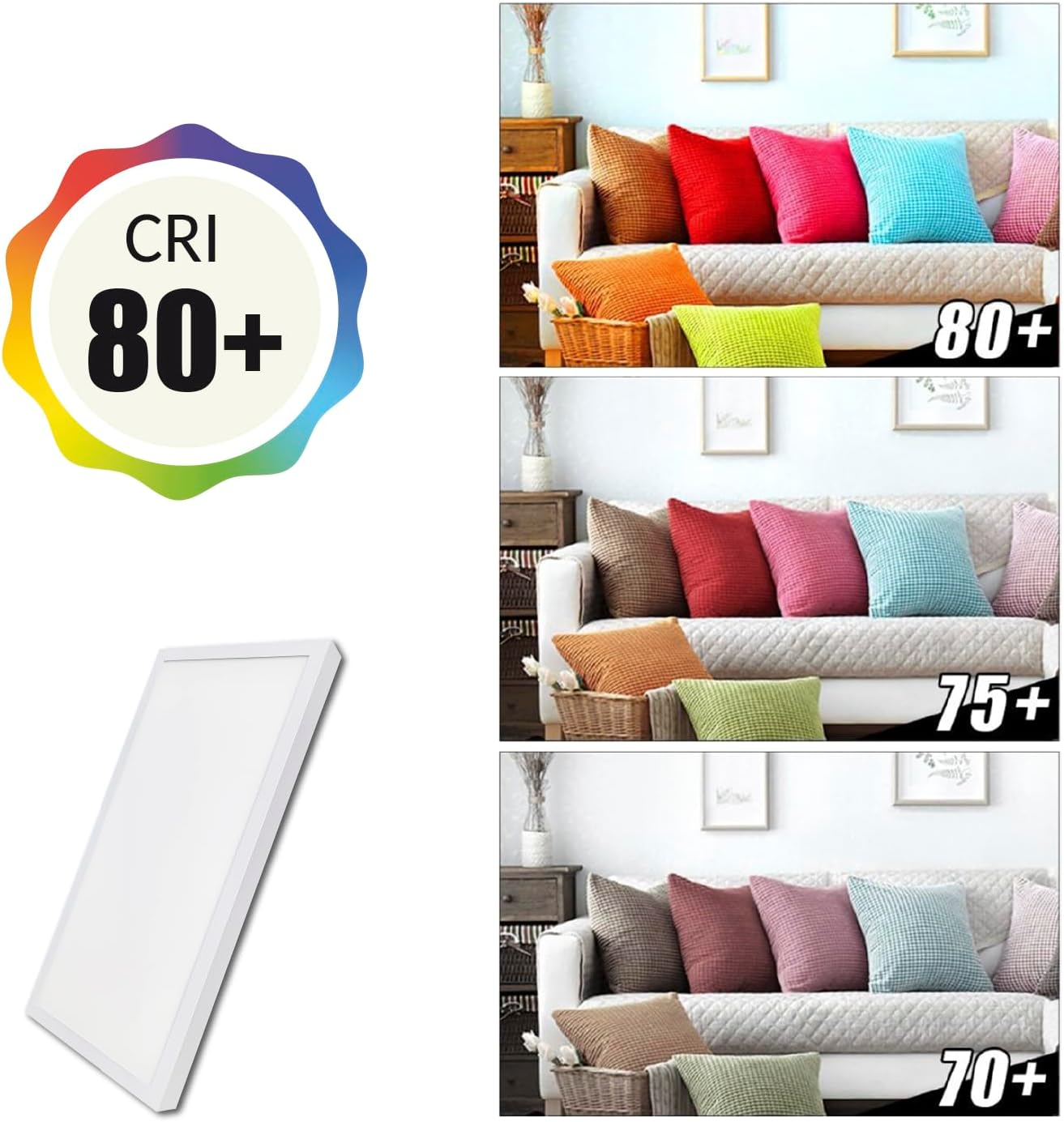 4 Pack 1x2 LED Surface Mount Panel Light 40W 4000LM