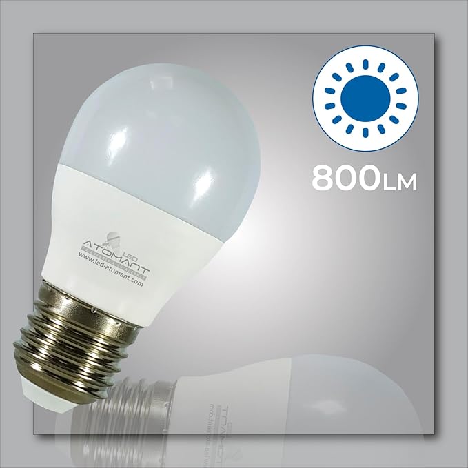 6 Pack A15 LED Bulb 9W 800 Lumens, 2700K Soft White, 110V Small Light E26 Base (60W Incandescent Replacement)