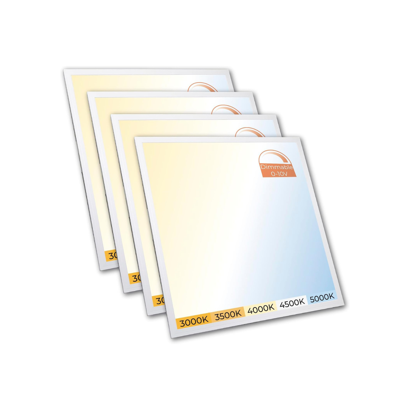 4 Pack 2x2 LED Flat Recessed Panel Light 48W 5000LM, 5 CCT