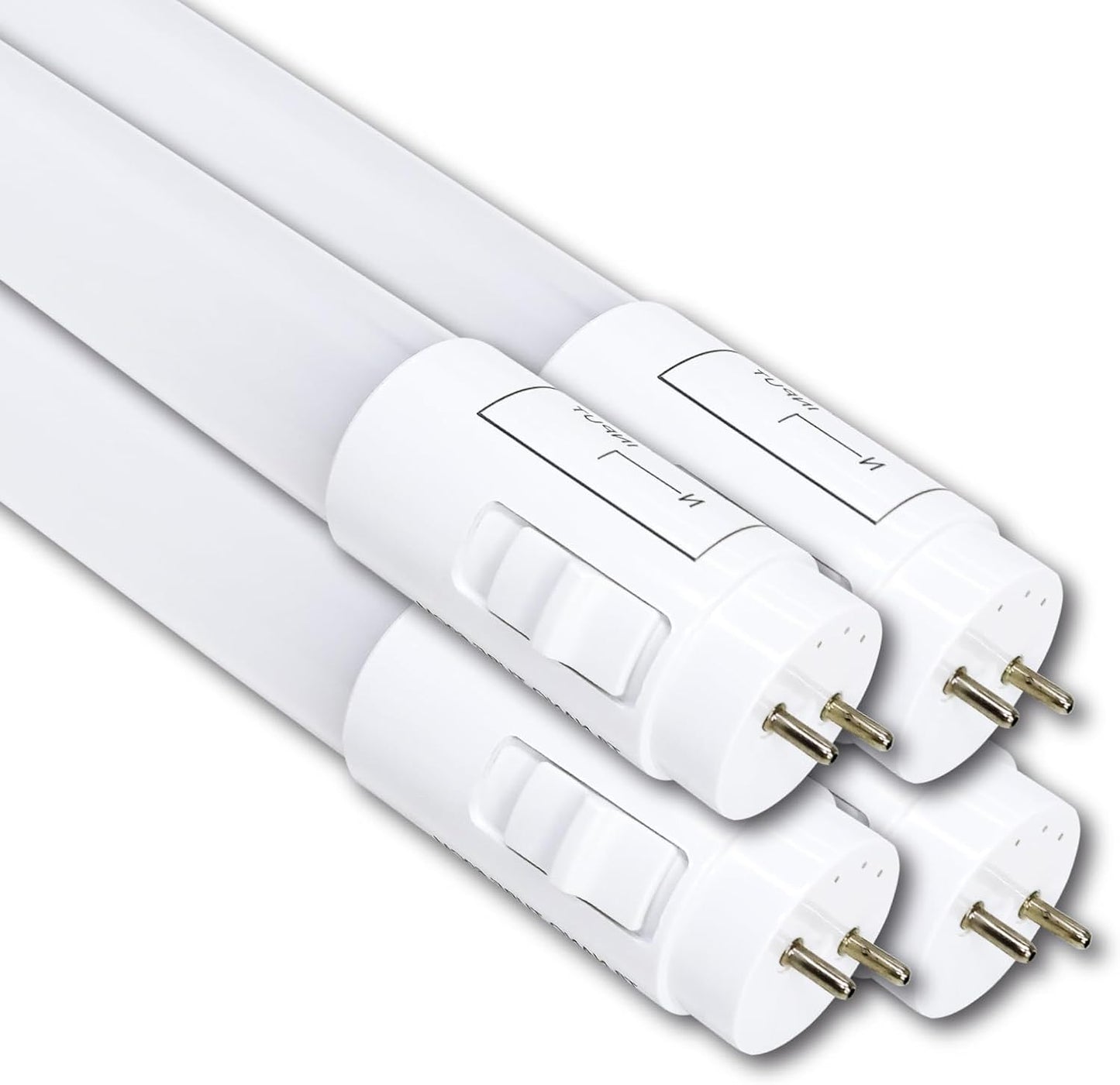 4 Pack 3CCT 4FT LED T8 Type B Light Tube 18W 2200 Lumens