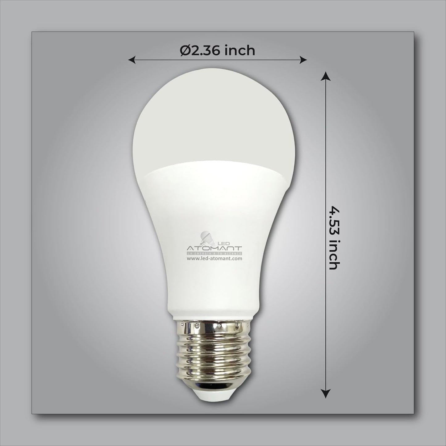6 Pack A19 LED Bulb 9W 800 Lumens