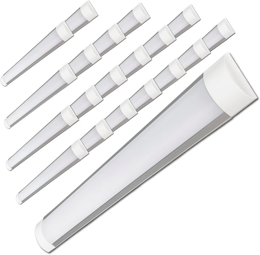 20 Pack - 2FT LED Batten Light 20W 2000 Lumens, LED Wraparound Light Fixture, Flush Mount Office Ceiling Light for Garage, Office, Kitchen