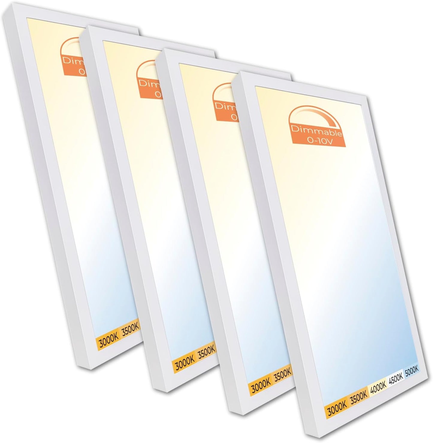 4 Pack 1x2 LED Surface Mount Panel Light 40W 4000LM