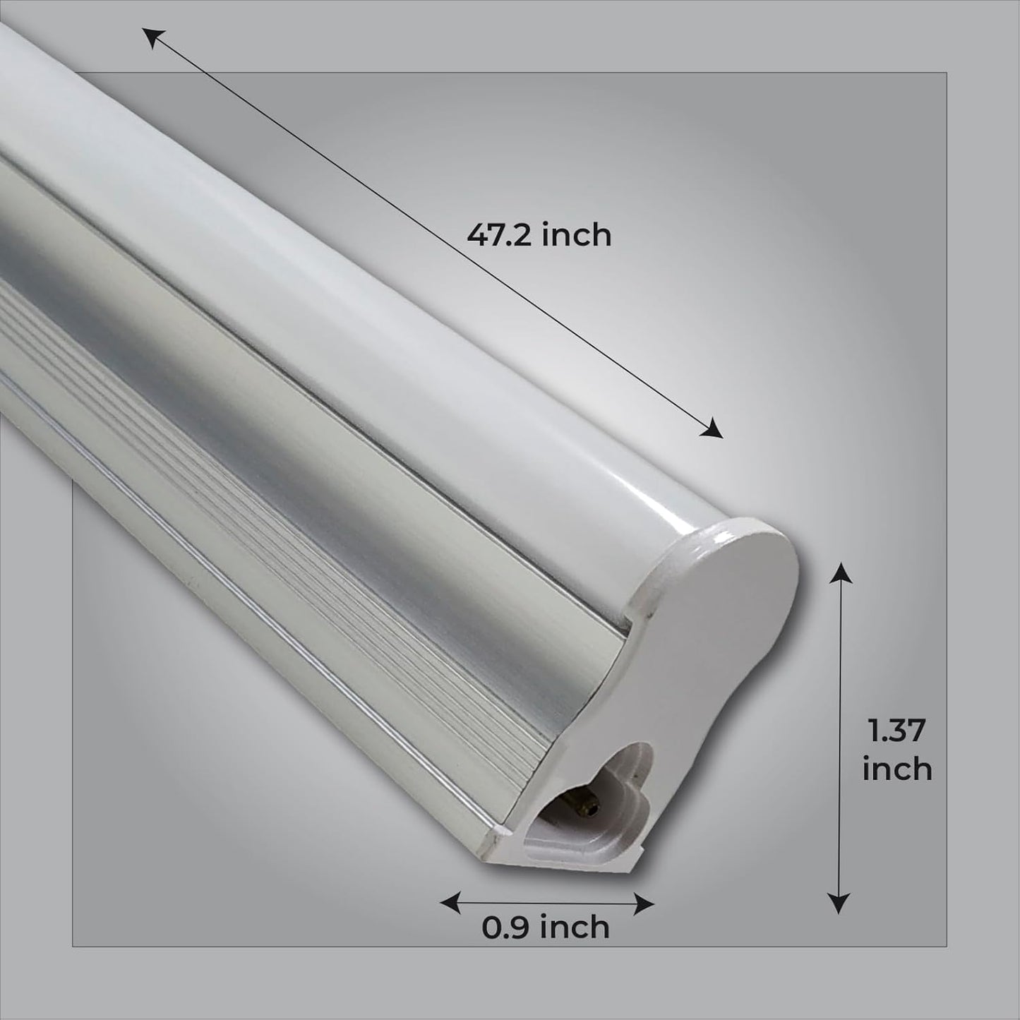 4 Pack - 4FT LED T5 Integrated Fixture -18W 2100 Lumens - Selectable, Linkable Utility Shop Light, Ceiling and Under Cabinet Light, Corded Electric