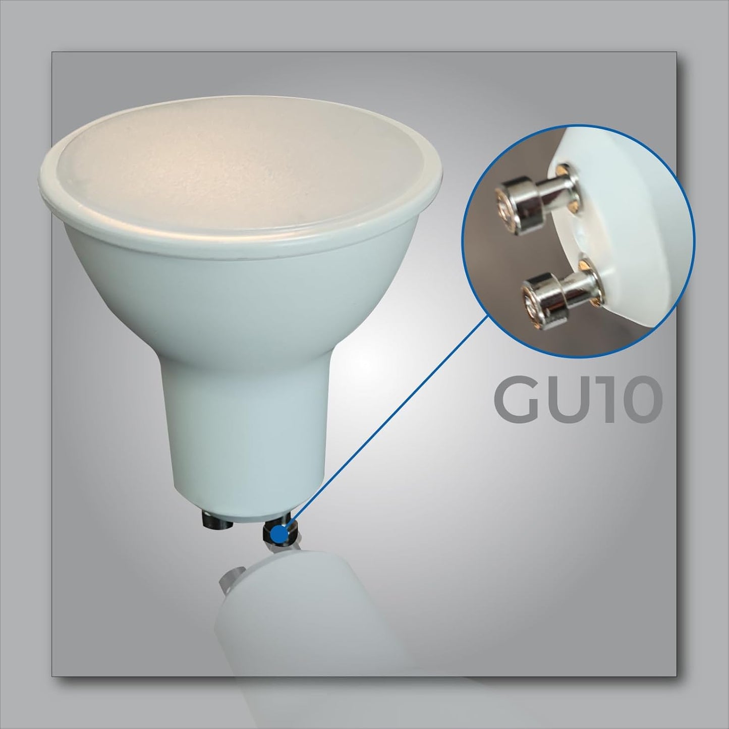 6 Pack GU10 LED Bulb 9W 800 Lumens, 5000K Daylight Bright White