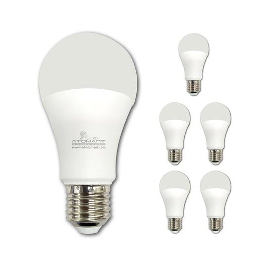 6 Pack A19 LED Bulb 9W 800 Lumens, 2700K Soft White, 110V E26 Base (60W Incandescent Replacement)