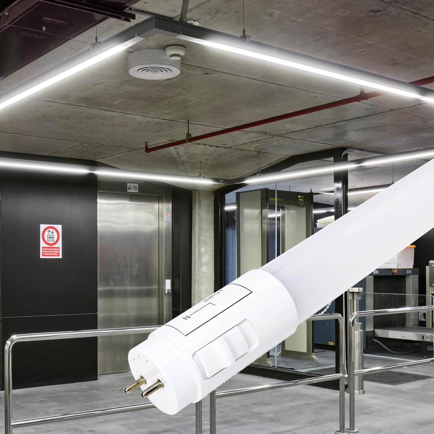12 Pack 3CCT 4FT LED T8 Type B Light Tube 18W 2200 Lumens, 2700K/4000K/5000K Selectable, Ballast Bypass, Double Ended Connection, Frosted Cover
