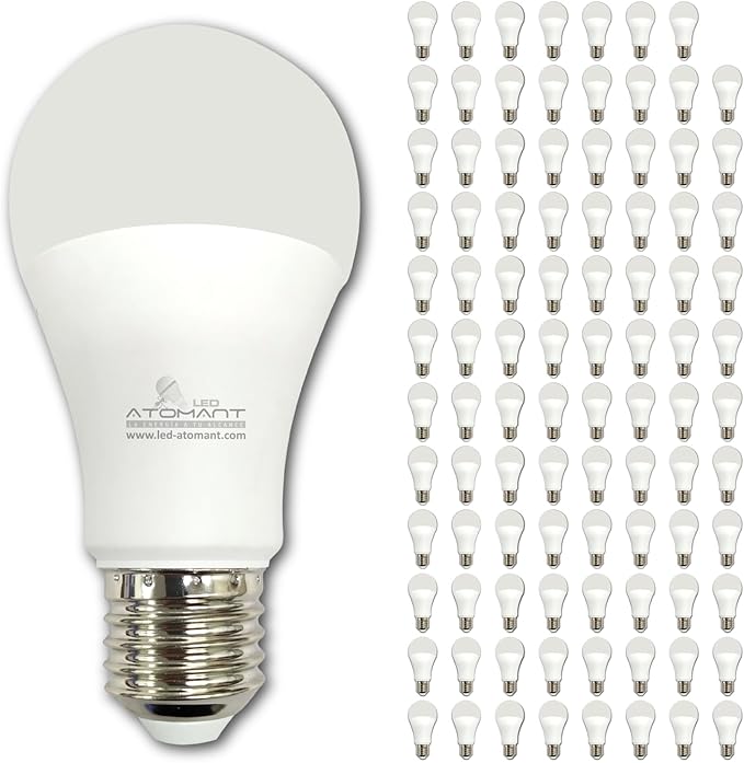 96 Pack A19 LED Bulb 9W 800 Lumens, 5000K Daylight Bright White, 110V E26 Base (60W Incandescent Replacement)