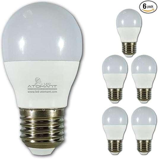 6 Pack A15 LED Bulb 9W 800 Lumens, 2700K Soft White, 110V Small Light E26 Base (60W Incandescent Replacement)